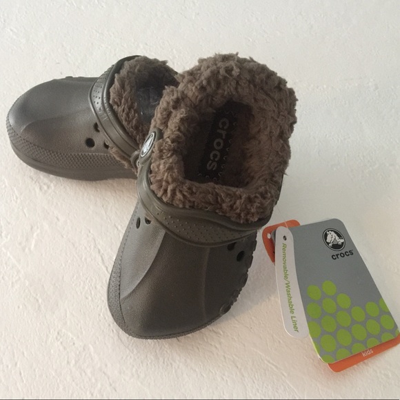 kids fuzzy crocs